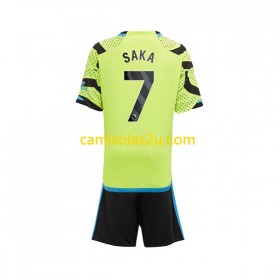 Camisolas de futebol Arsenal Saka 7 Criança Equipamento Alternativa 2023/24 Manga Curta